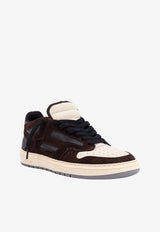 Represent Reptor Leather and Suede Sneakers Black M12043039_BROWNBLAC