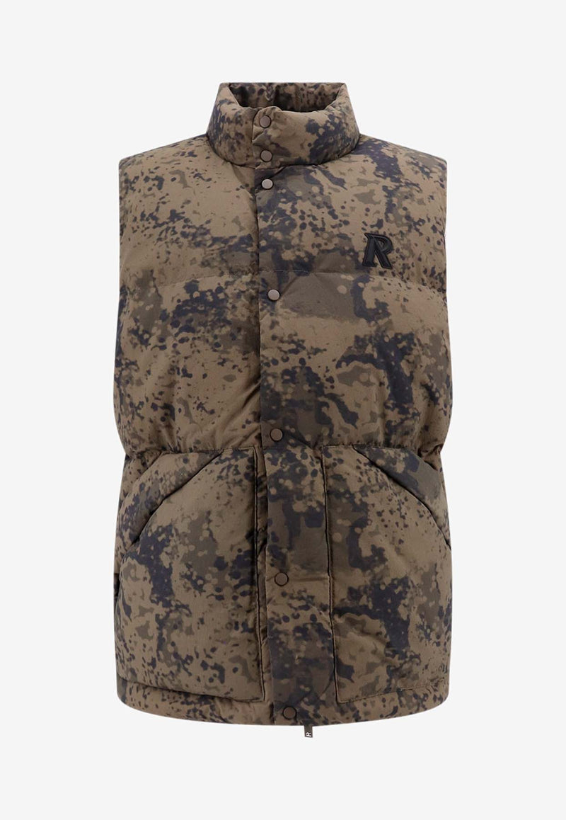 Represent Camouflage Quilted Down Vest Green MG100111_CAMO