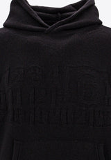 MM6 Maison Margiela Logo Jacquard Hooded Sweater Black S52GP0150S18286_900J