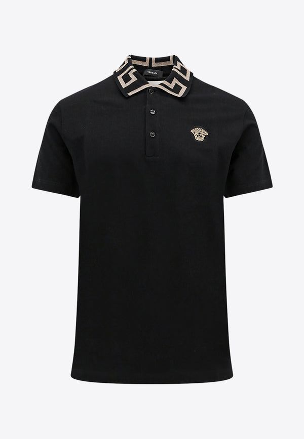 Versace Greca Polo T-shirt A874021A06199_1B000 Black