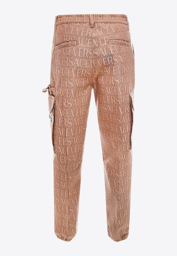 Versace All-Over Logo Cargo Pants 10107291A07649_2N740 Brown