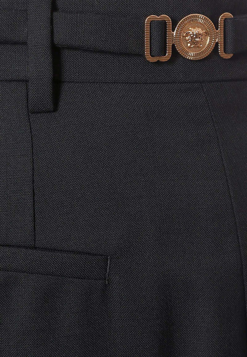 Versace Wool Tailored Pants Black 10106001A07454_1B000