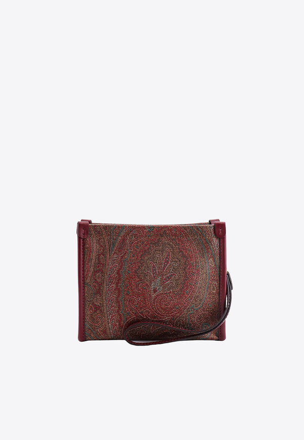 Etro Small Paisley Jacquard Pouch Bag Brown 1H8717567_0600
