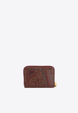 Etro Paisley Jacquard Zip-Around Cardholder Brown 1N0837567_0600