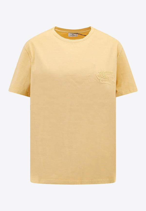 Etro Logo Embroidered T-shirt 135369628_0701 Yellow
