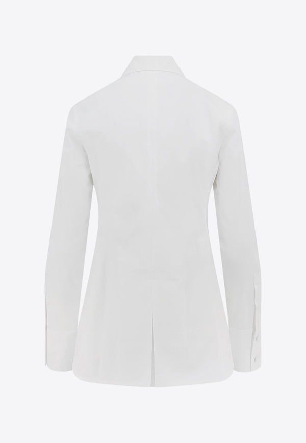Givenchy Pleat Effect Long-Sleeved Shirt White BW616X14M6_100