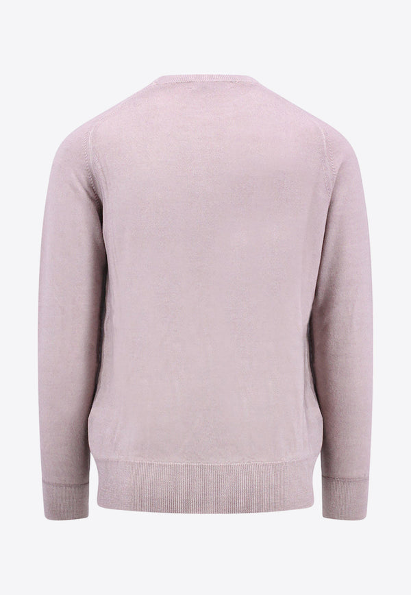 Etro Logo Sweater in Virgin Wool 1N9339294_0651 Pink