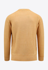 Etro Logo Sweater in Virgin Wool 1N9339294_0700 Yellow