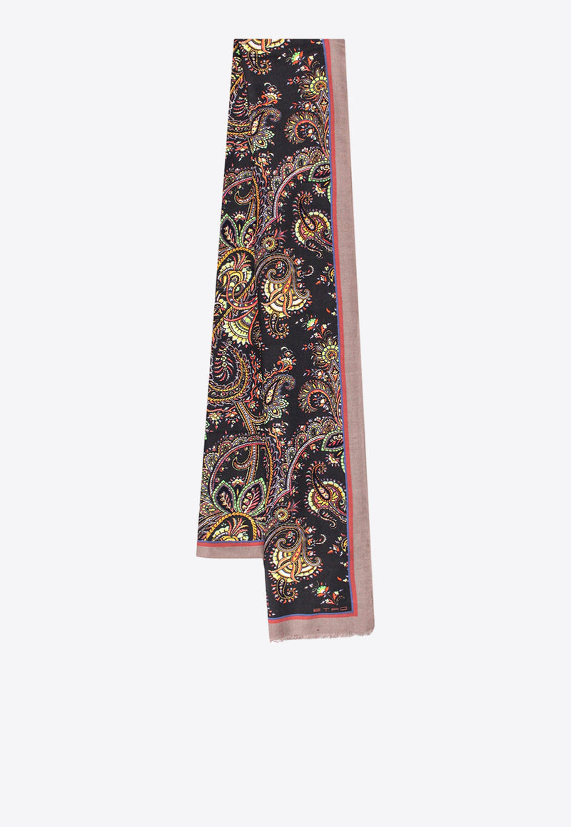 Etro Paisley Print Cashmere-Blend Scarf Multicolor 117779386_0500