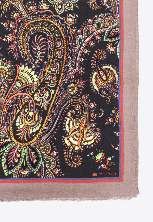 Etro Paisley Print Cashmere-Blend Scarf Multicolor 117779386_0500