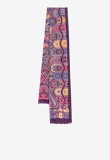 Etro Printed Wool-Blend Scarf Multicolor 117779390_0651