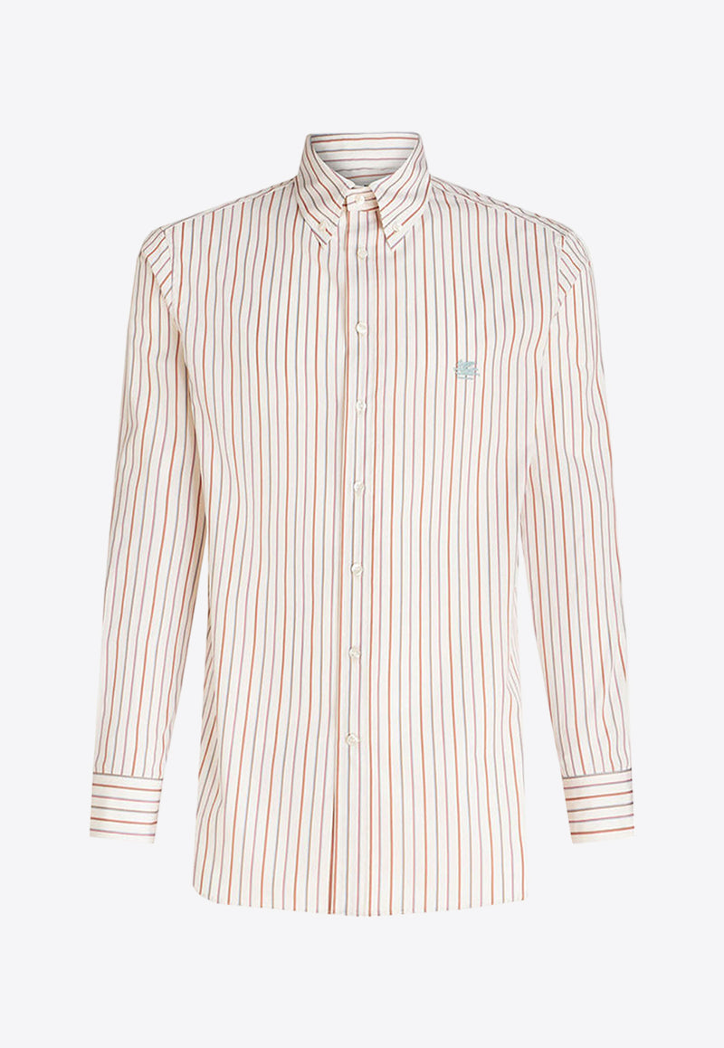 Etro Logo Striped Button-Down Shirt 163653103_0800 Multicolor