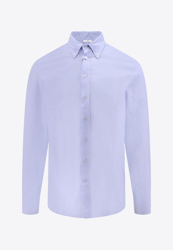 Etro Long-Sleeved Button-Down Shirt 163658784_0250 Blue