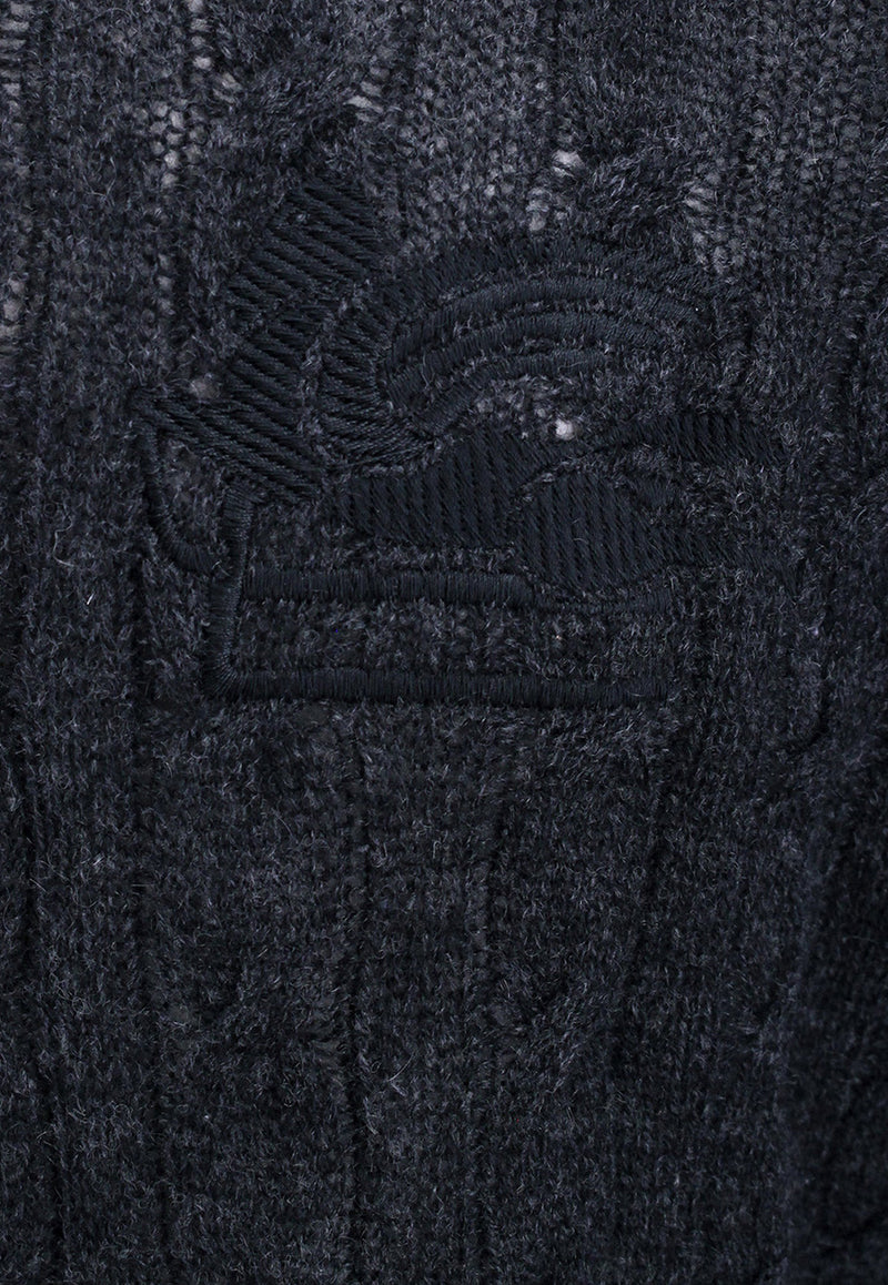 Etro Turtleneck Cashmere Sweater 1N9779680_0002 Gray