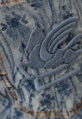 Etro Logo Jacquard Straight-Leg Jeans Blue 1W8069724_0200