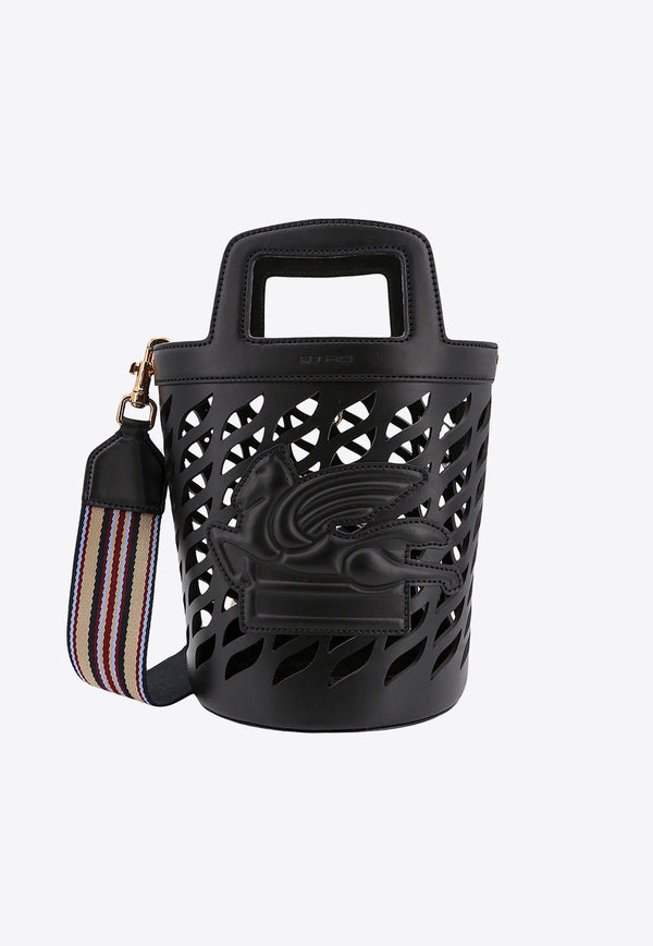 Etro Coffa Leather Bucket Bag Black 1P0782211_0001