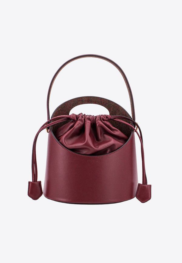 Etro Saturno Drawstring Bucket Bag Bordeaux 1P0798508_0300