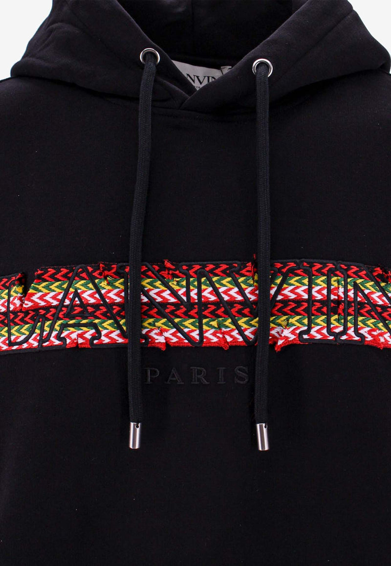 Lanvin Curb Logo Embroidered Hoodie Black RMHO0009J199_10