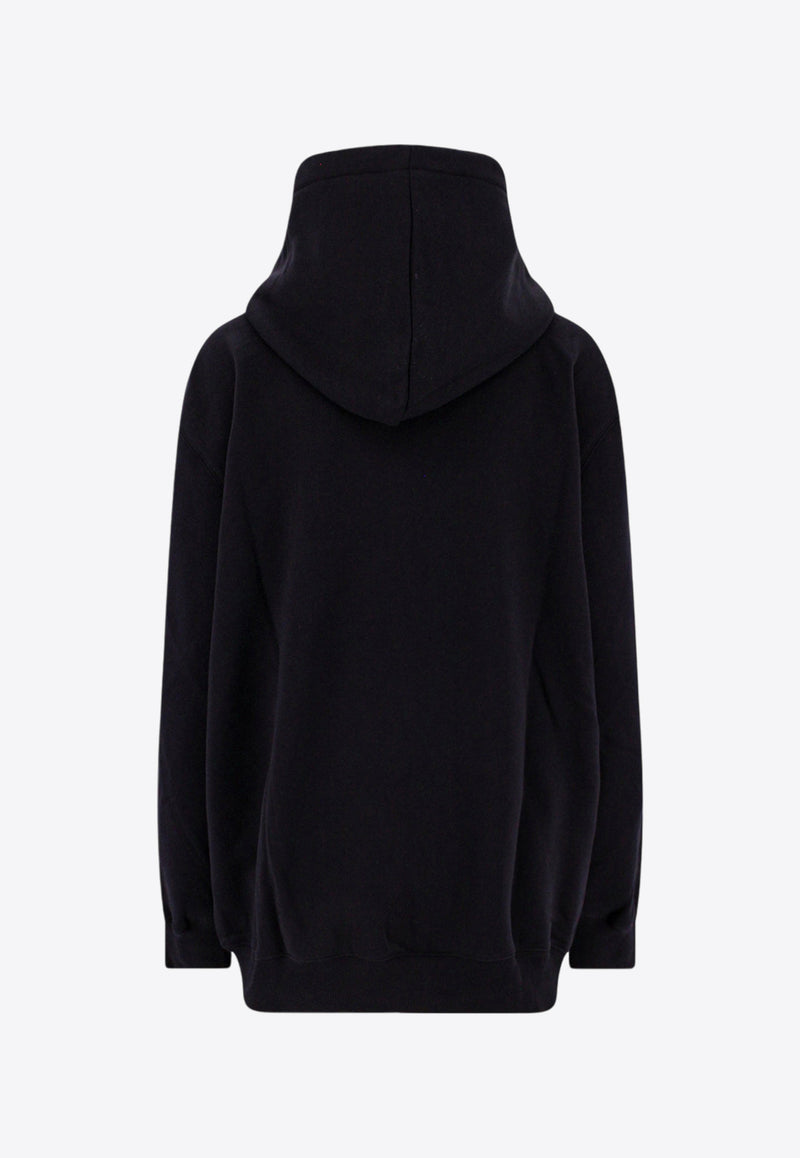 Lanvin Logo Print Hooded Sweatshirt Black RWHO0019J209_10