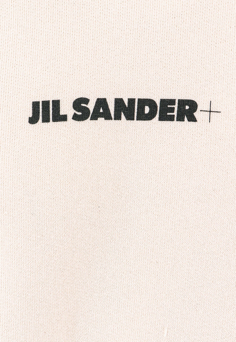 Jil Sander Logo Print Hooded Sweatshirt Cream J47GU0002J20010_279