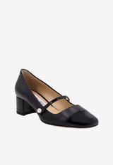 Jimmy Choo Elisa 45 Pumps in Nappa and Patent Leather Black ELISA45PTZ_BLACK