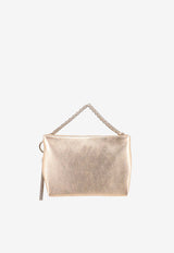 Jimmy Choo Callie Metallic Leather Shoulder Bag Gold CALLIEMEA_GOLD