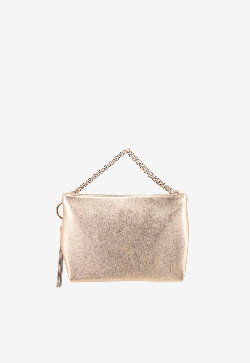 Jimmy Choo Callie Metallic Leather Shoulder Bag Gold CALLIEMEA_GOLD