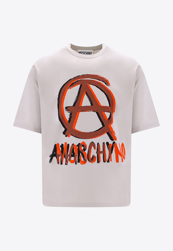 Moschino Anarchy Print Crewneck T-shirt A07157041_1484