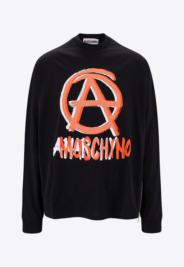 Moschino Anarchy Print Crewneck T-shirt A12057041_1555
