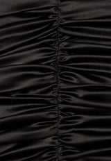 Dolce & Gabbana Knotted Ruched Mini Skirt Black F4CRCTFURAG_N0000