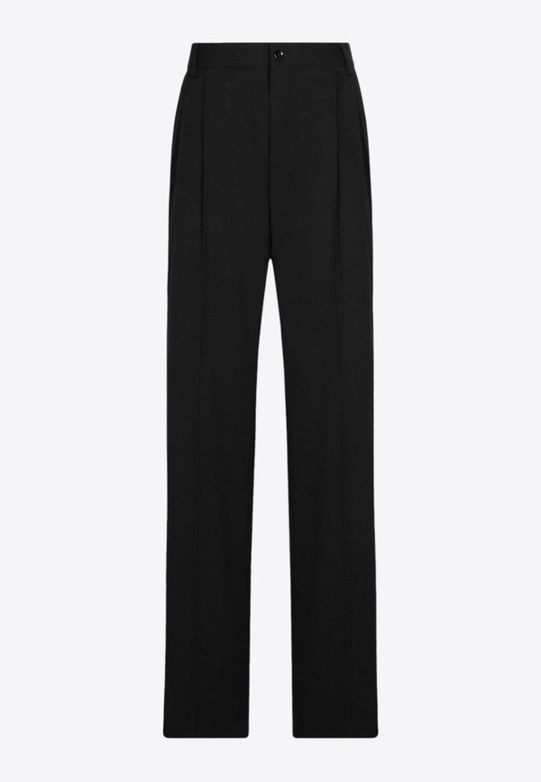 Dolce & Gabbana Flared Wool-Blend Pants Black FTC17TFUBGB_N0000
