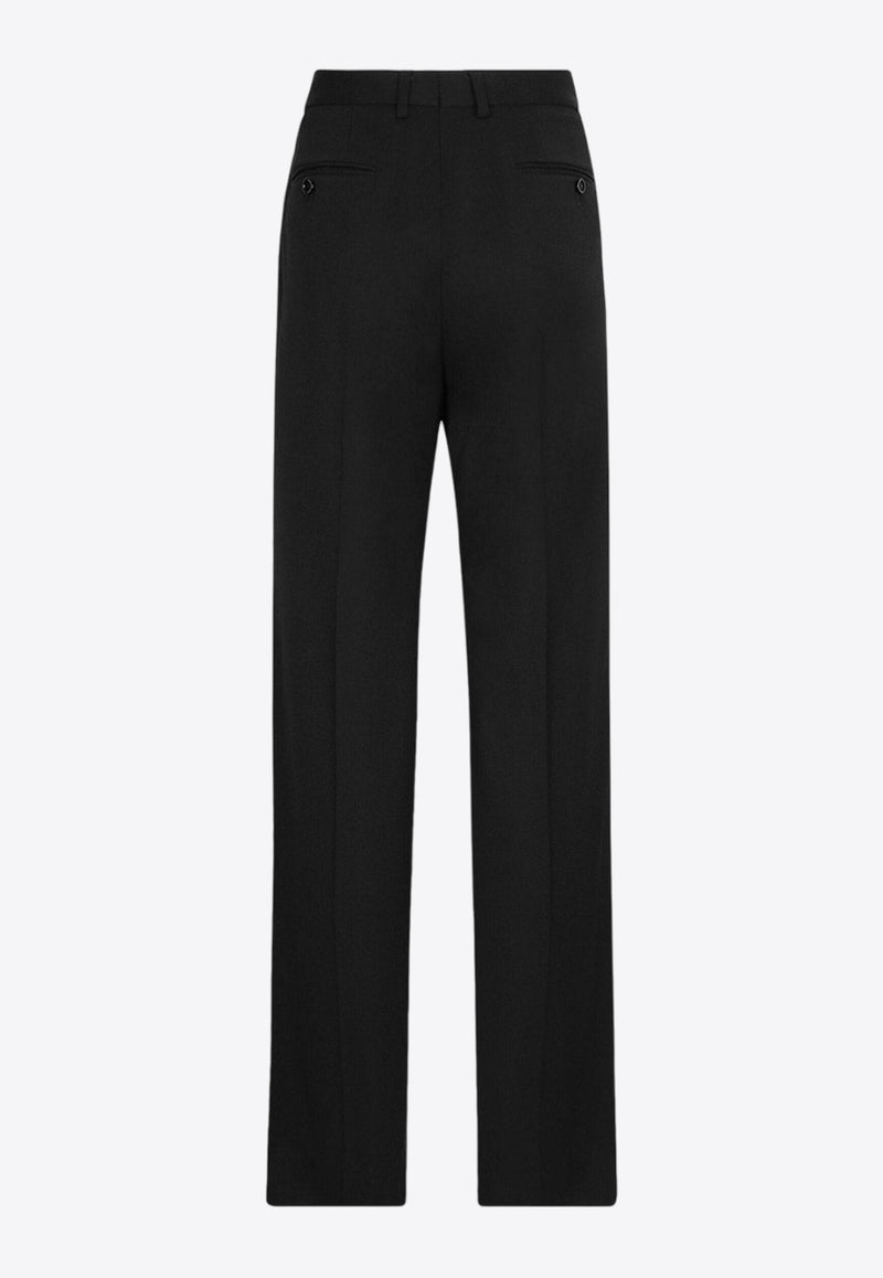 Dolce & Gabbana Flared Wool-Blend Pants Black FTC17TFUBGB_N0000