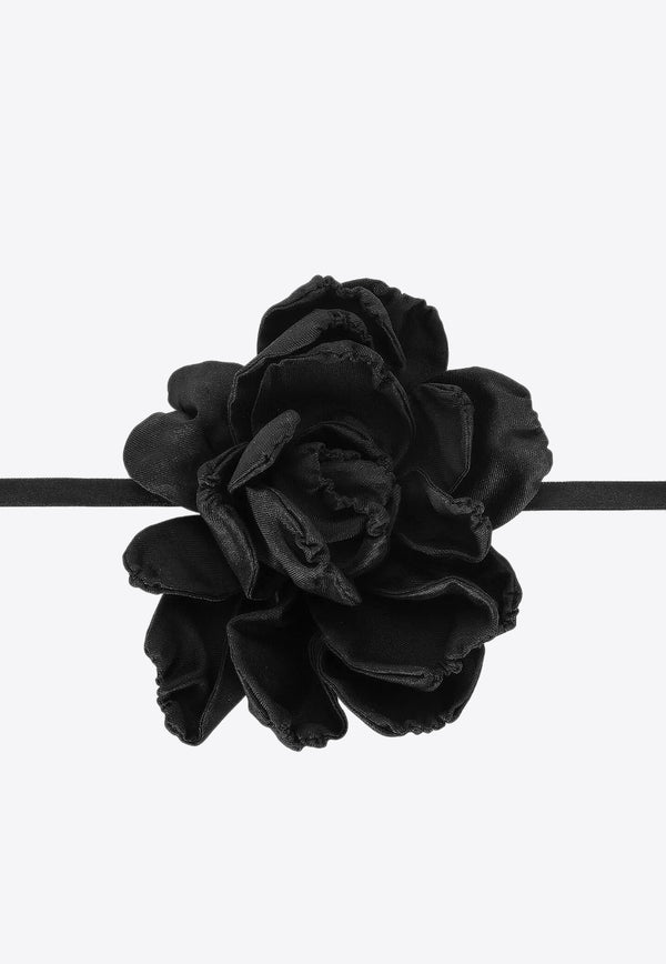 Dolce & Gabbana Floral Appliqué Choker Black FT068RGDB4I_N0000