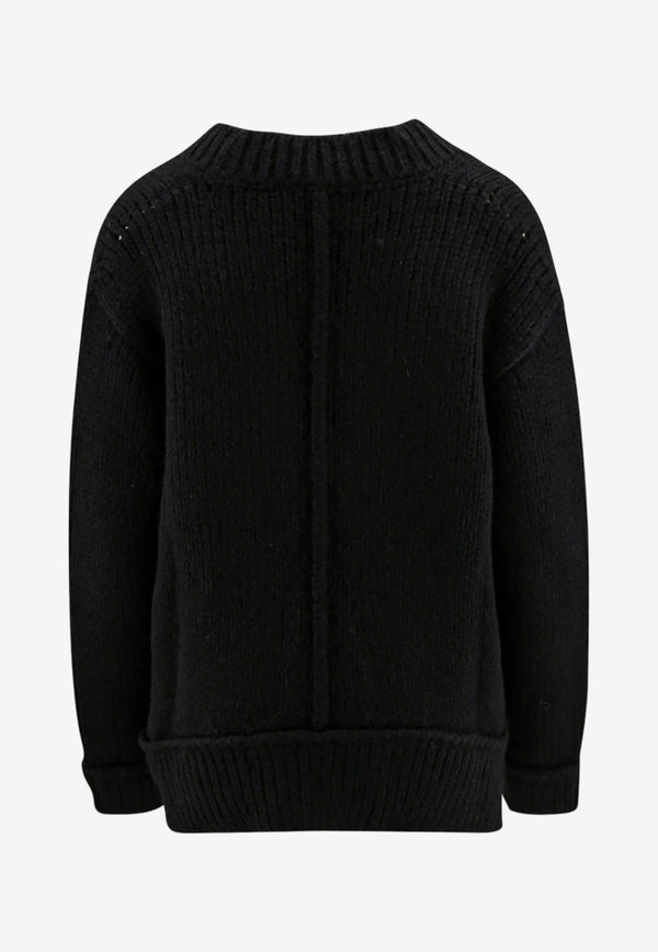 Tom Ford V-neck Wool-Blend Sweater Black MAK1258YAX588_LB999