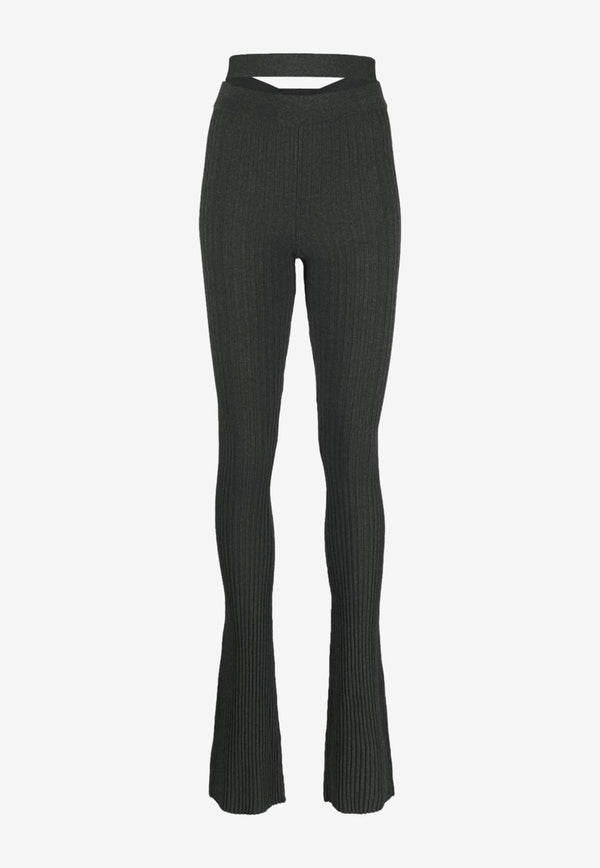 Andreadamo Double Waistband Rib Knit Leggings Black ADPF23PA05770473_004