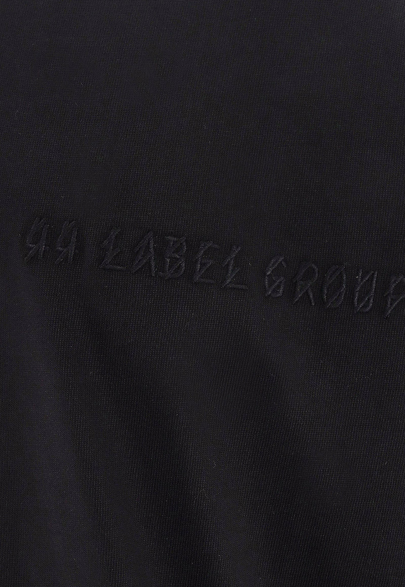 44 Label Group Logo Embroidered T-shirt Black B0030374FA141P296_P296