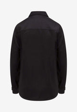 Michael Kors Satin Long-Sleeved Shirt Black MF340JX99G_001