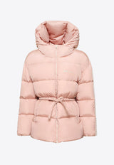 Palm Angels Belted Down Jacket Pink PWED020F23FAB001_3003