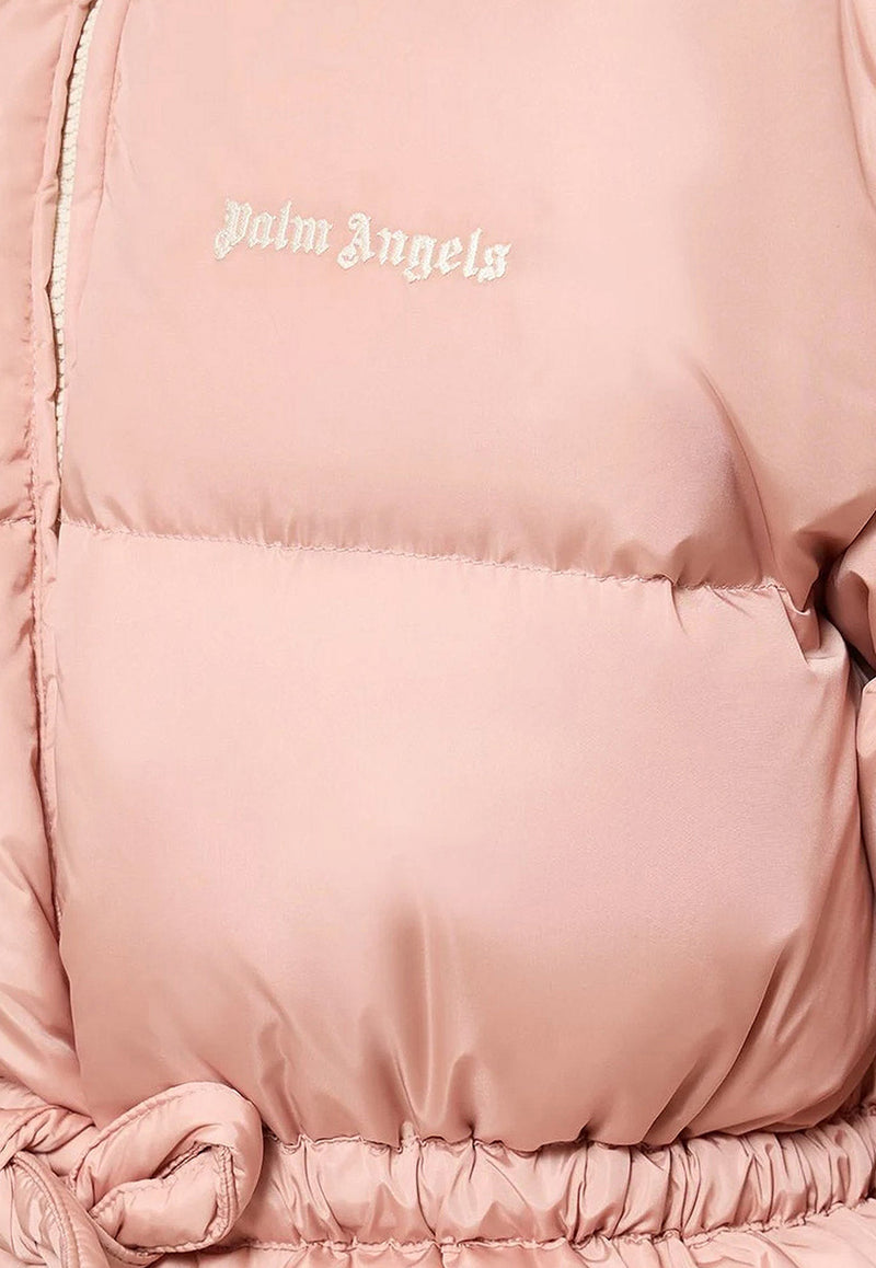 Palm Angels Belted Down Jacket Pink PWED020F23FAB001_3003