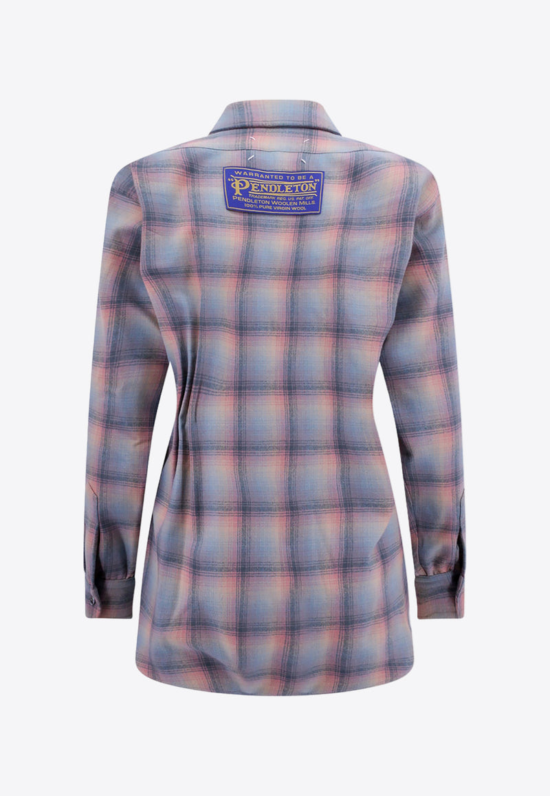 Maison Margiela Long-Sleeved Checked Shirt Multicolor S67FP0028S78039_001F