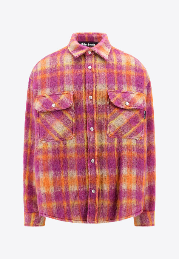 Palm Angels Plaid Check Wool-Blend Jacket Multicolor PMES012F23FAB001_2861