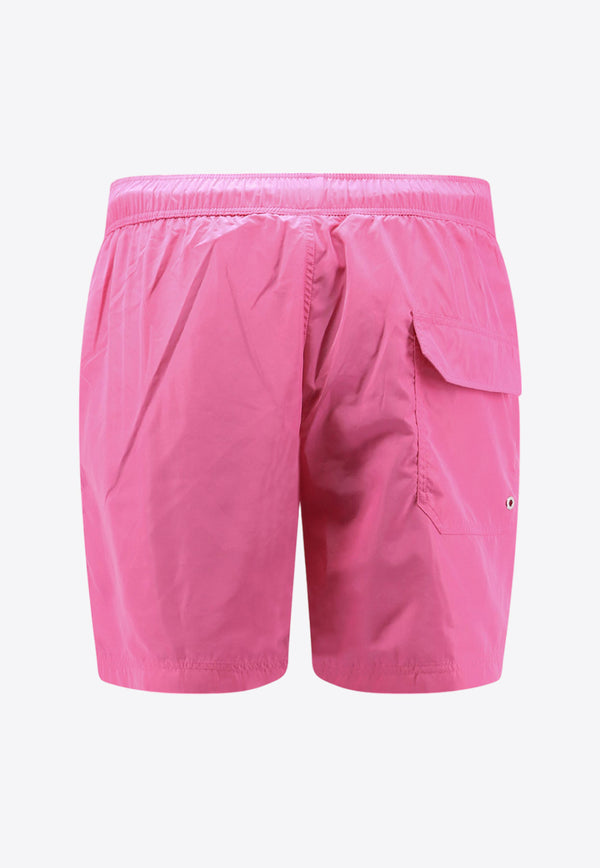 Palm Angels Logo Printed Swim Shorts Pink PMFD002F23FAB001_3210