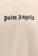 Palm Angels Logo Embroidered Crewneck Sweater Beige PMHE054F23KNI004_0110