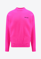 Palm Angels Wool Blend Logo Sweater Pink PMHE054F23KNI005_3210