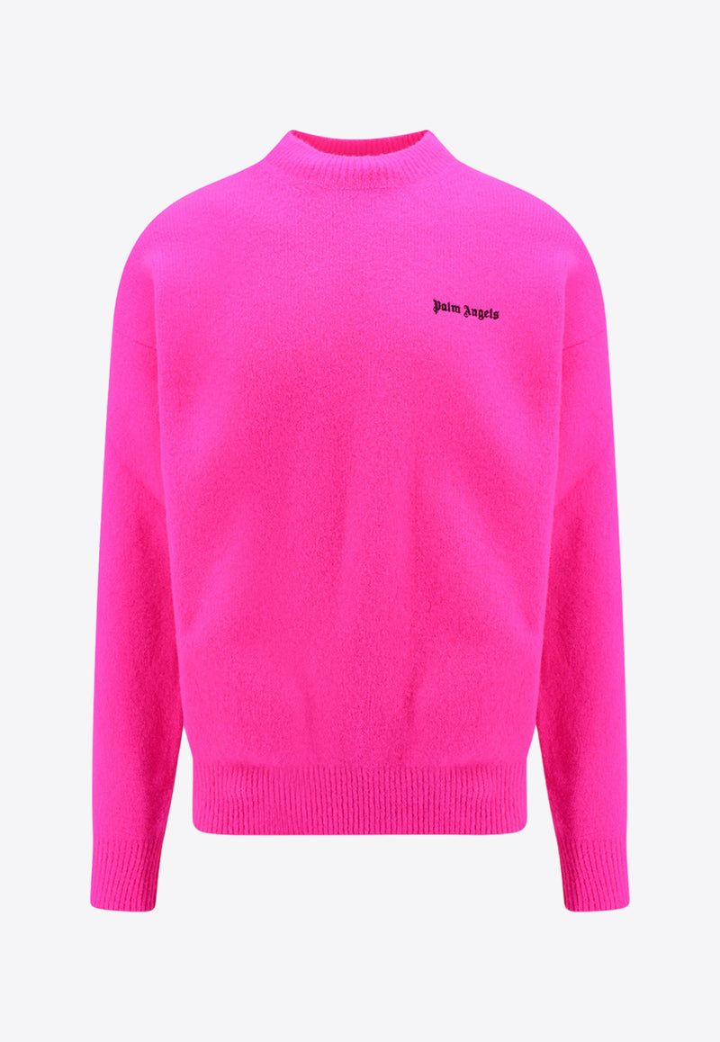 Palm Angels Wool Blend Logo Sweater Pink PMHE054F23KNI005_3210