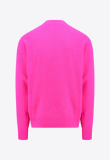 Palm Angels Wool Blend Logo Sweater Pink PMHE054F23KNI005_3210