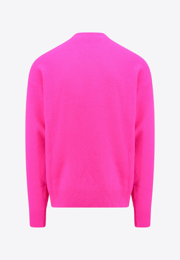 Palm Angels Wool Blend Logo Sweater Pink PMHE054F23KNI005_3210