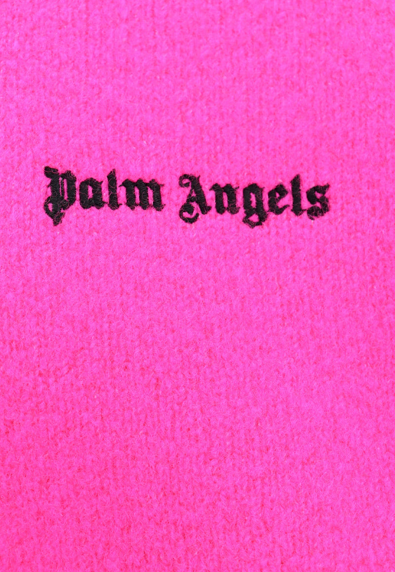 Palm Angels Wool Blend Logo Sweater Pink PMHE054F23KNI005_3210