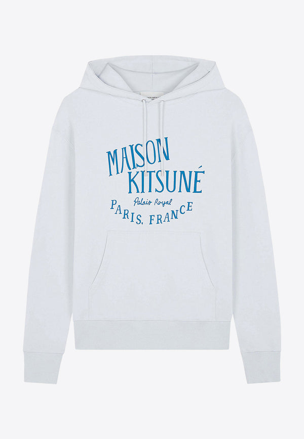 Maison Kitsuné Logo Print Hooded Sweatshirt LM00707KM0001_P445 Blue