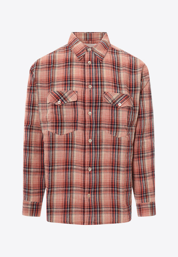 Isabel Marant Lydian Plaid Check Long-Sleeved Shirt Multicolor CH0086HAA3I12H_11OR